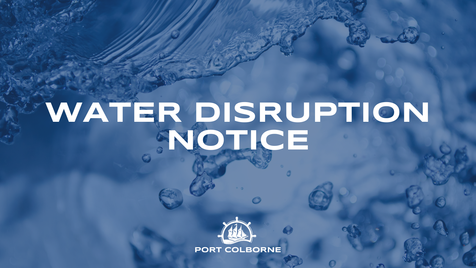 Water disruption notice